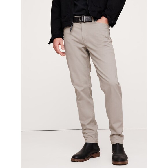 Banana Republic Athletic Traveler Pant Mens 30x30(25.5) Transition Cream Tapered - Picture 2 of 12